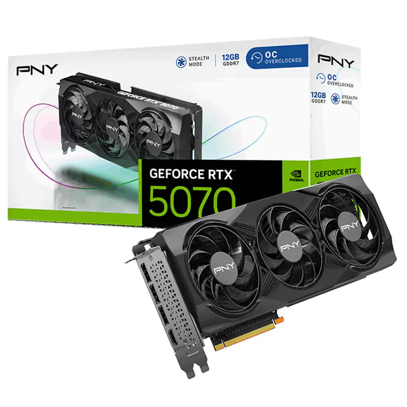 PNY GeForce RTX 5070 Triple Fan OC 12G Graphics Card