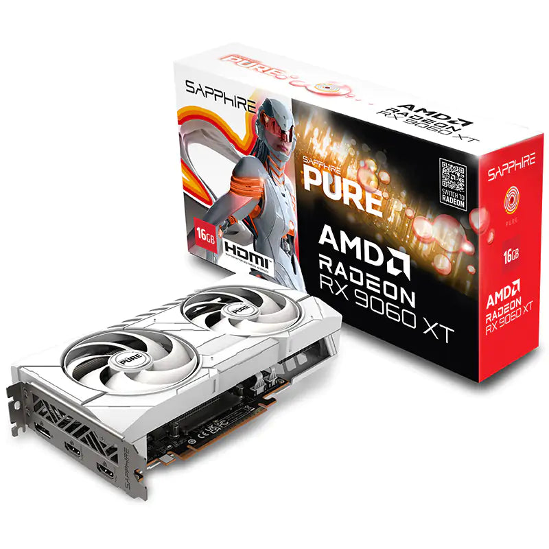 Sapphire Pure AMD Radeon RX 9060 XT Gaming OC 16GB Dual Graphics Card