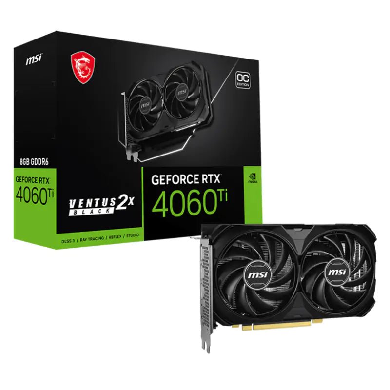 MSI GeForce RTX 4060 Ti Ventus 2X Black E1 OC 8G Graphics Card - CLS Tech