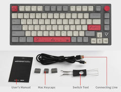 AJAZZ AK816 Pro Wired/Wireless Mechanical keyboard (Gateron Pro 2.0 Silver) - CLS Tech | Ajazz