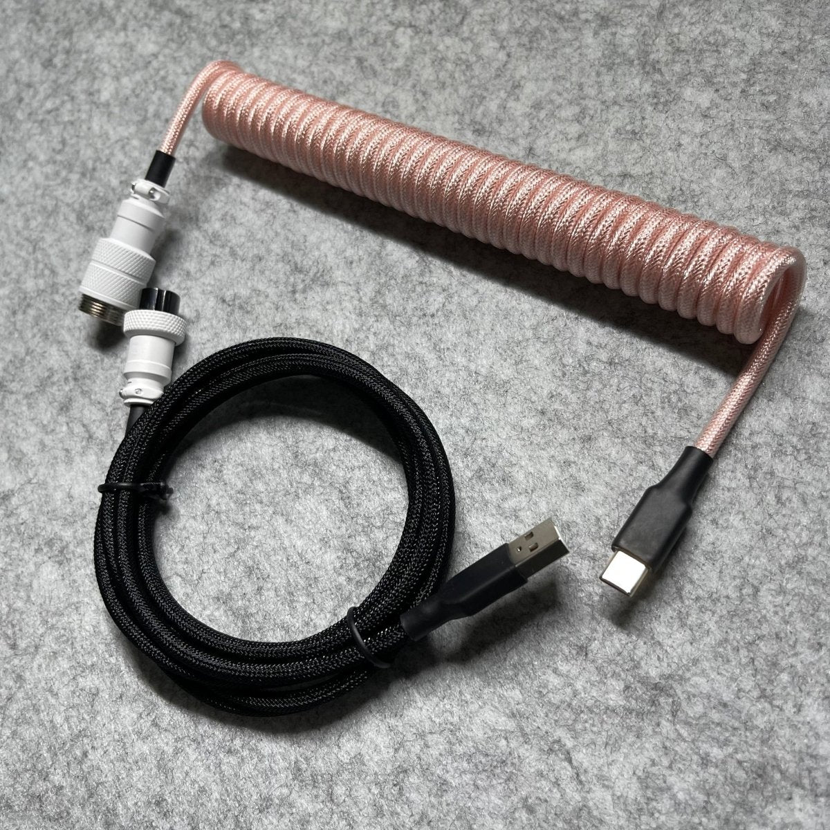 Black Pink Custom Mechanical Coiled Cable GX16 - CLS Tech | CLS Tech