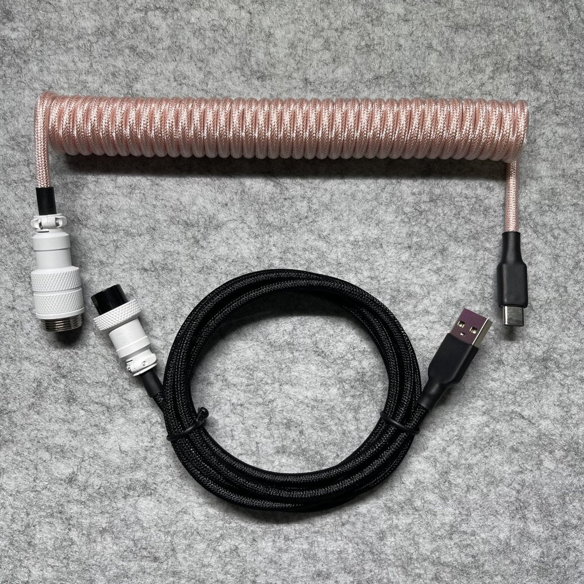 Black Pink Custom Mechanical Coiled Cable GX16 - CLS Tech | CLS Tech