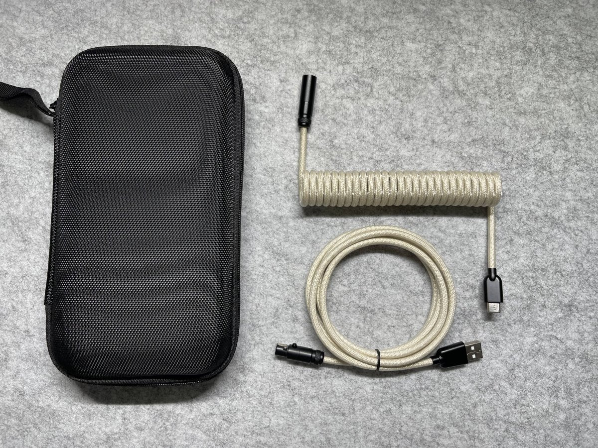 Cookies n' Cream XLR Mechanical Keyboard Coiled Cable - CLS Tech | CLS Tech