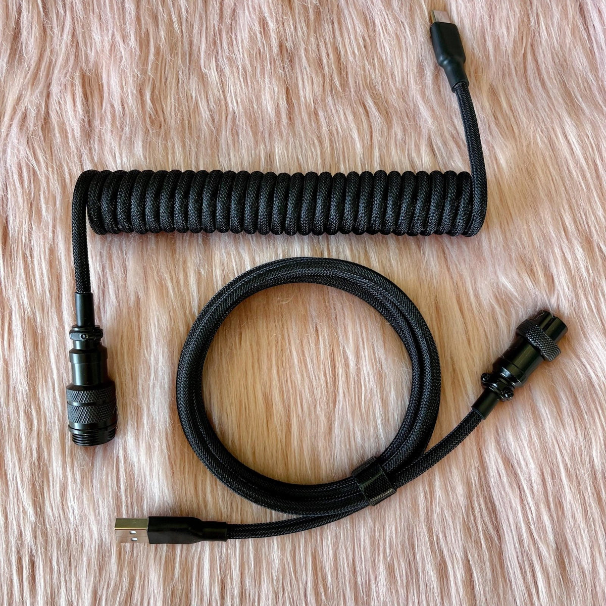 CUSTOM COILED CABLE GX16 -Black - CLS Tech | CLS Tech