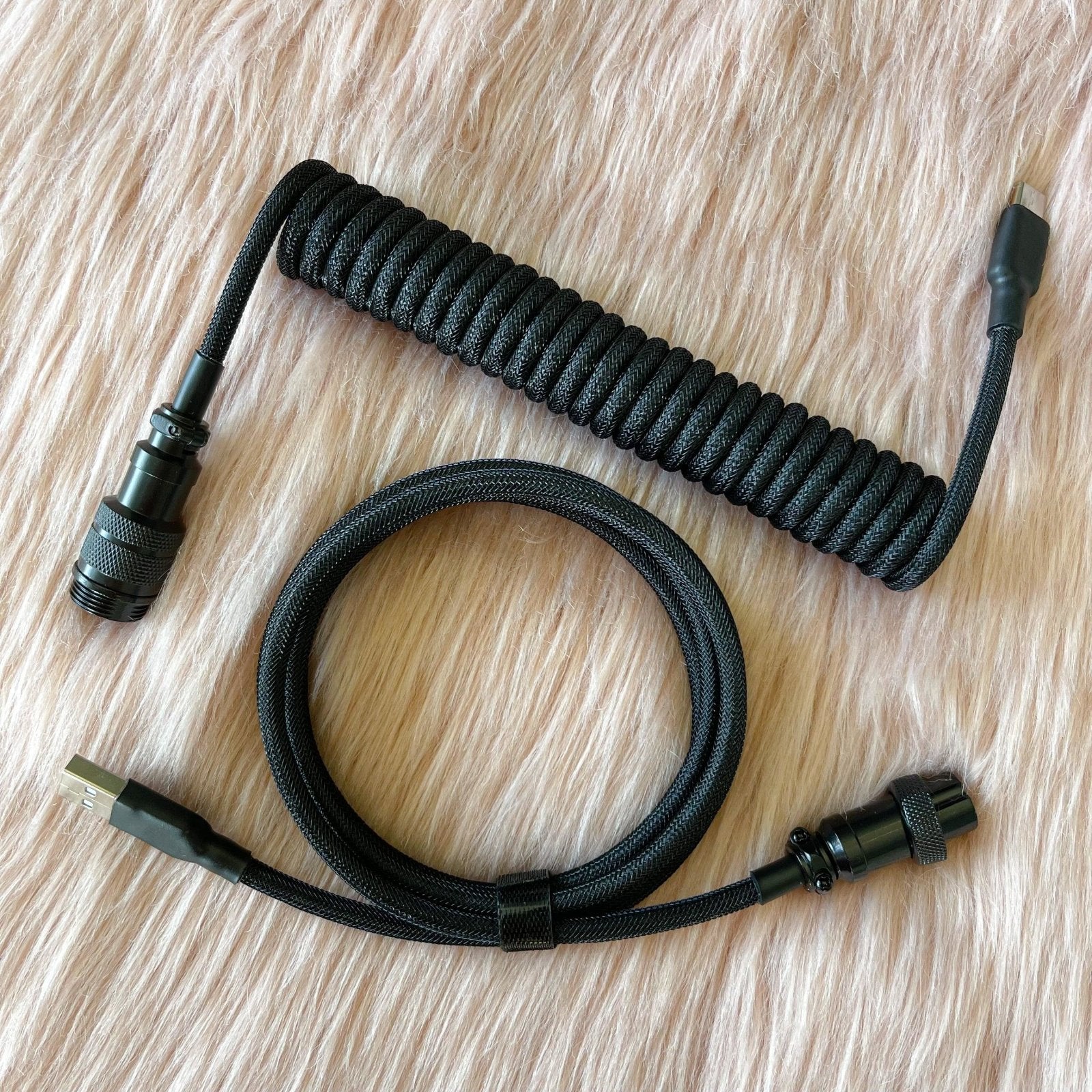 CUSTOM COILED CABLE GX16 -Black - CLS Tech | CLS Tech