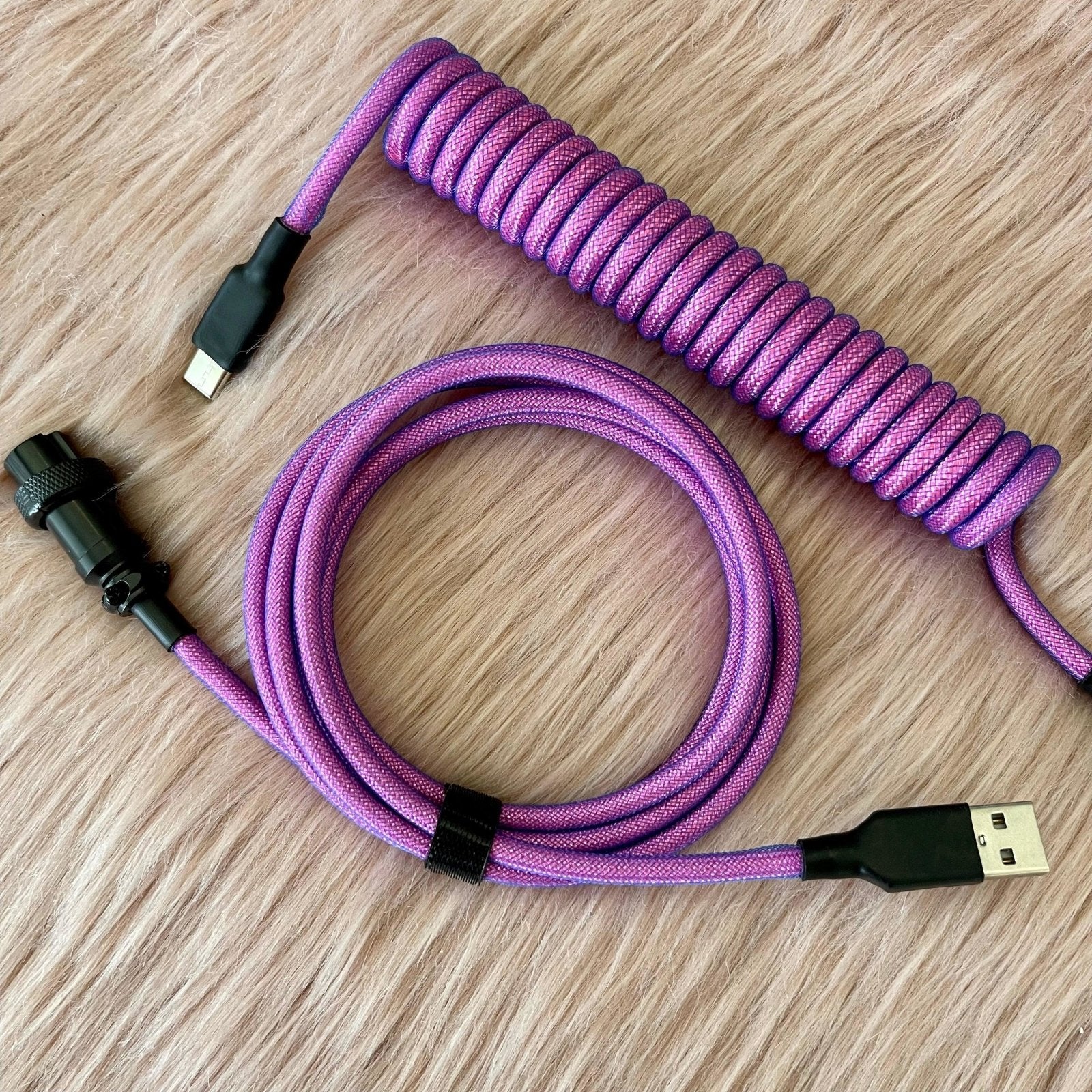 CUSTOM COILED CABLE GX16 -Purple - CLS Tech | CLS Tech