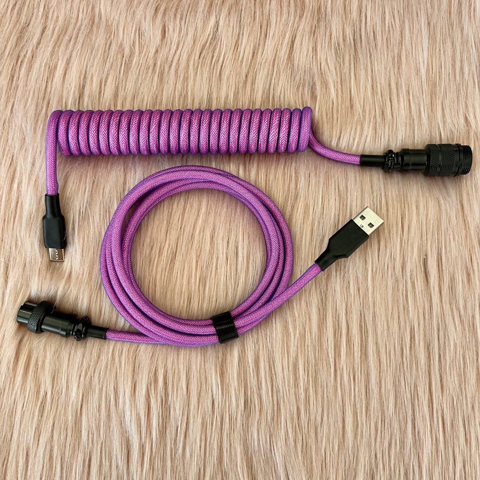 CUSTOM COILED CABLE GX16 -Purple - CLS Tech | CLS Tech