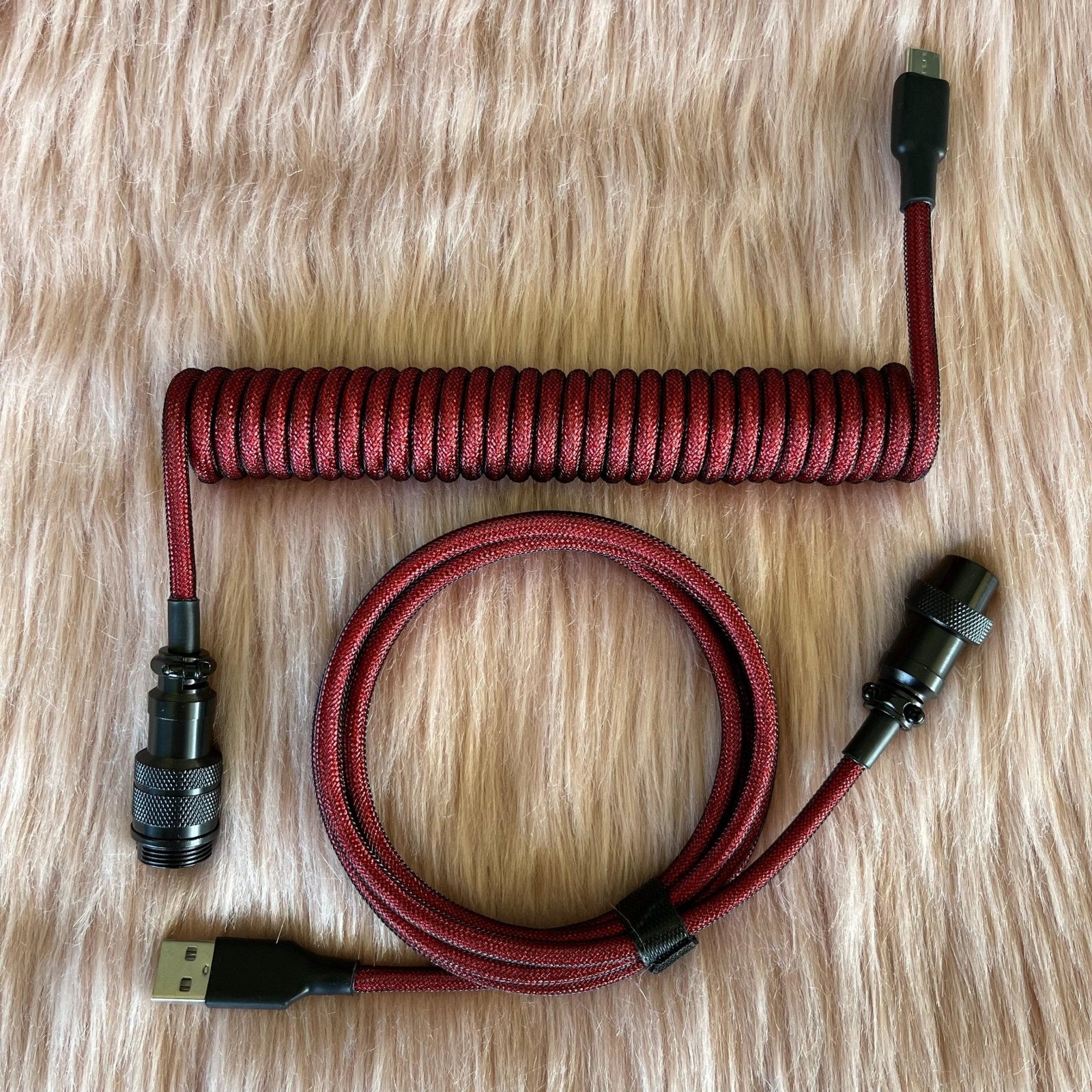 CUSTOM COILED CABLE GX16 -Red - CLS Tech | CLS Tech