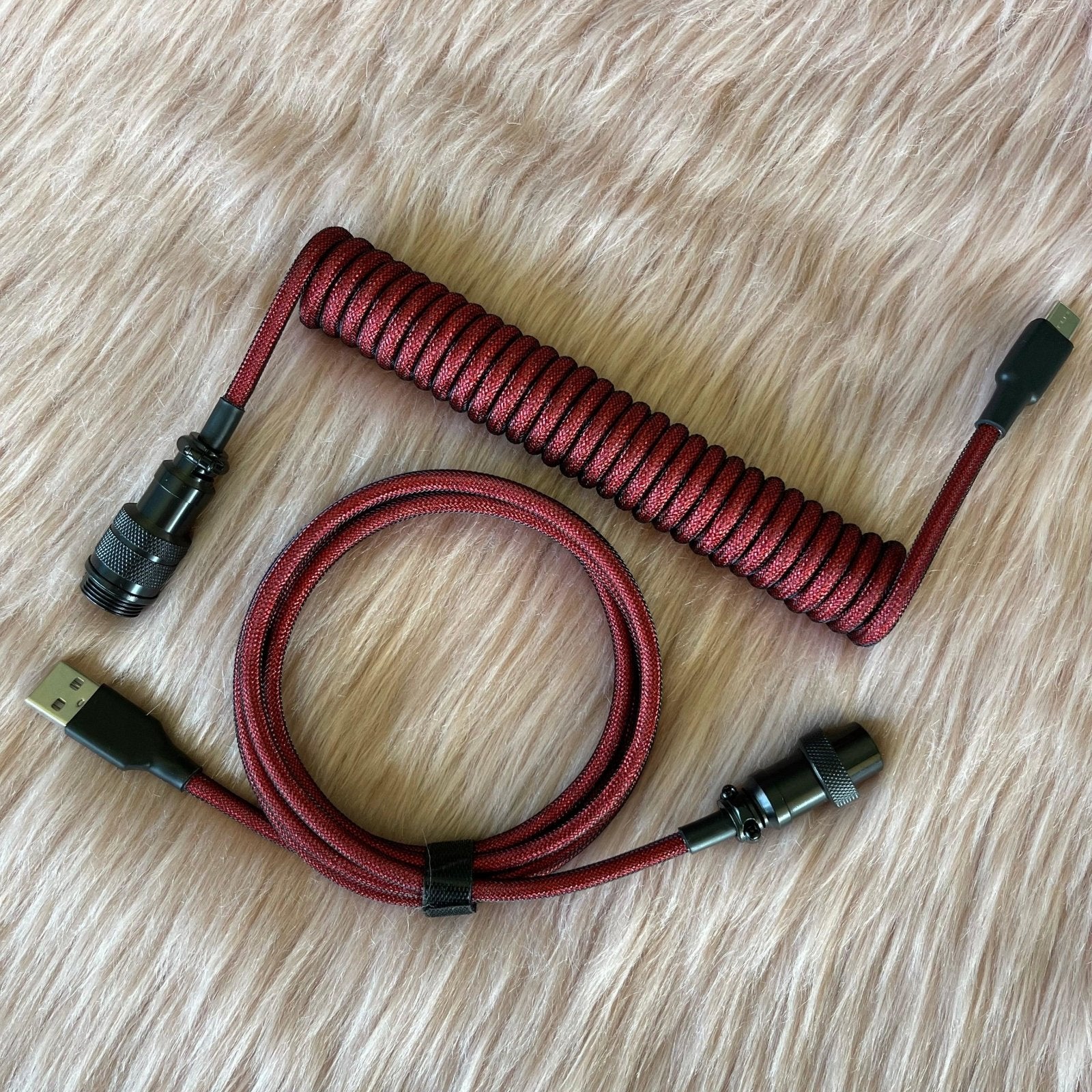 CUSTOM COILED CABLE GX16 -Red - CLS Tech | CLS Tech