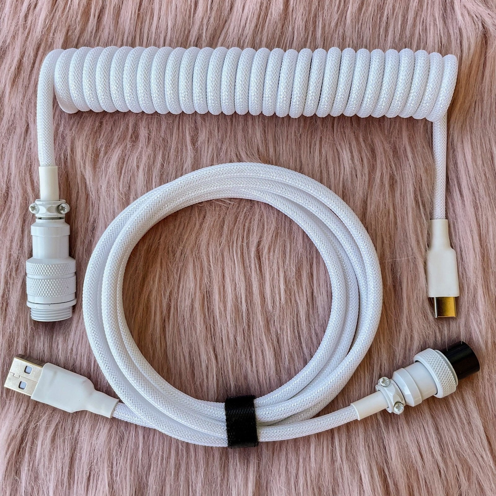 CUSTOM COILED CABLE GX16 -White - CLS Tech | CLS Tech