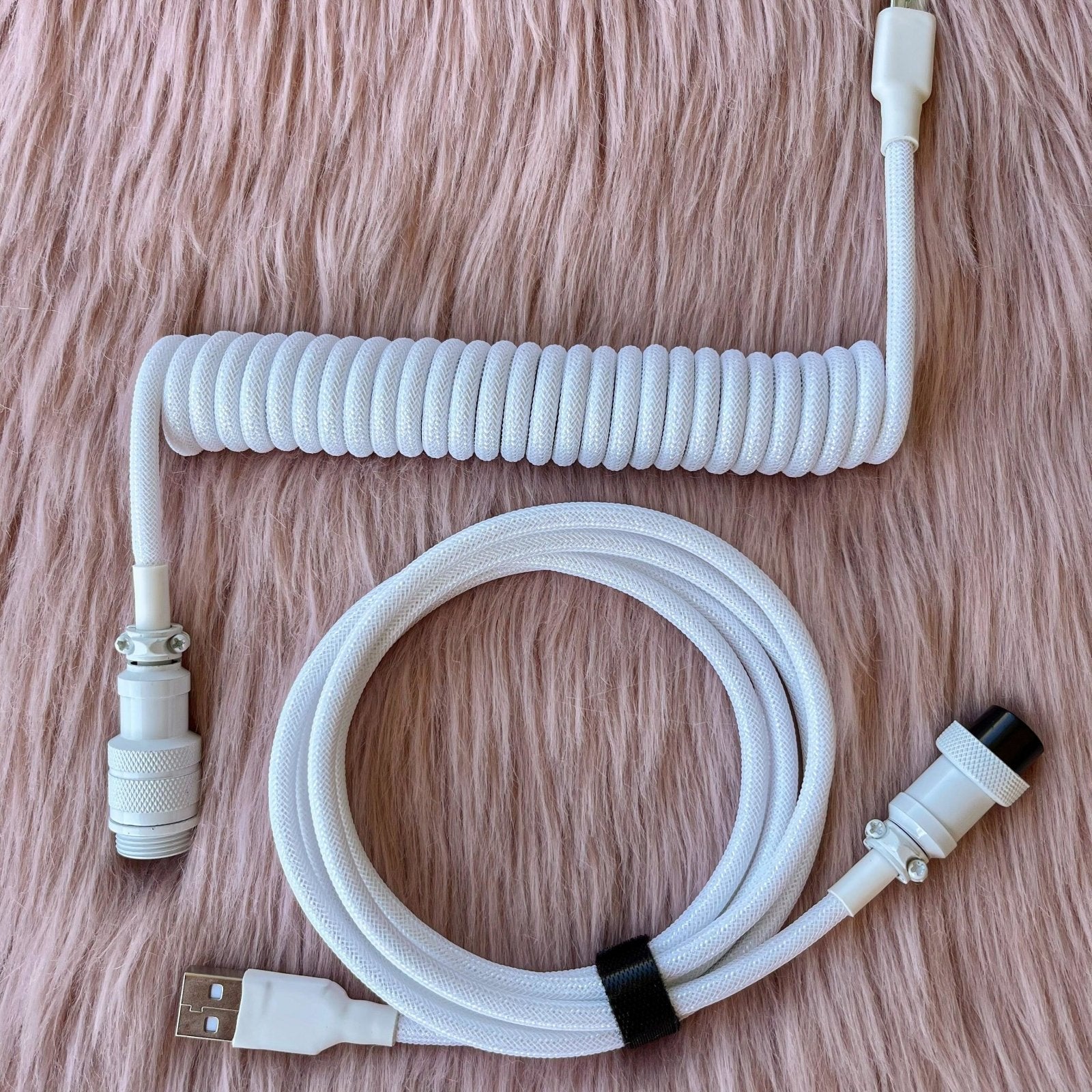 CUSTOM COILED CABLE GX16 -White - CLS Tech | CLS Tech