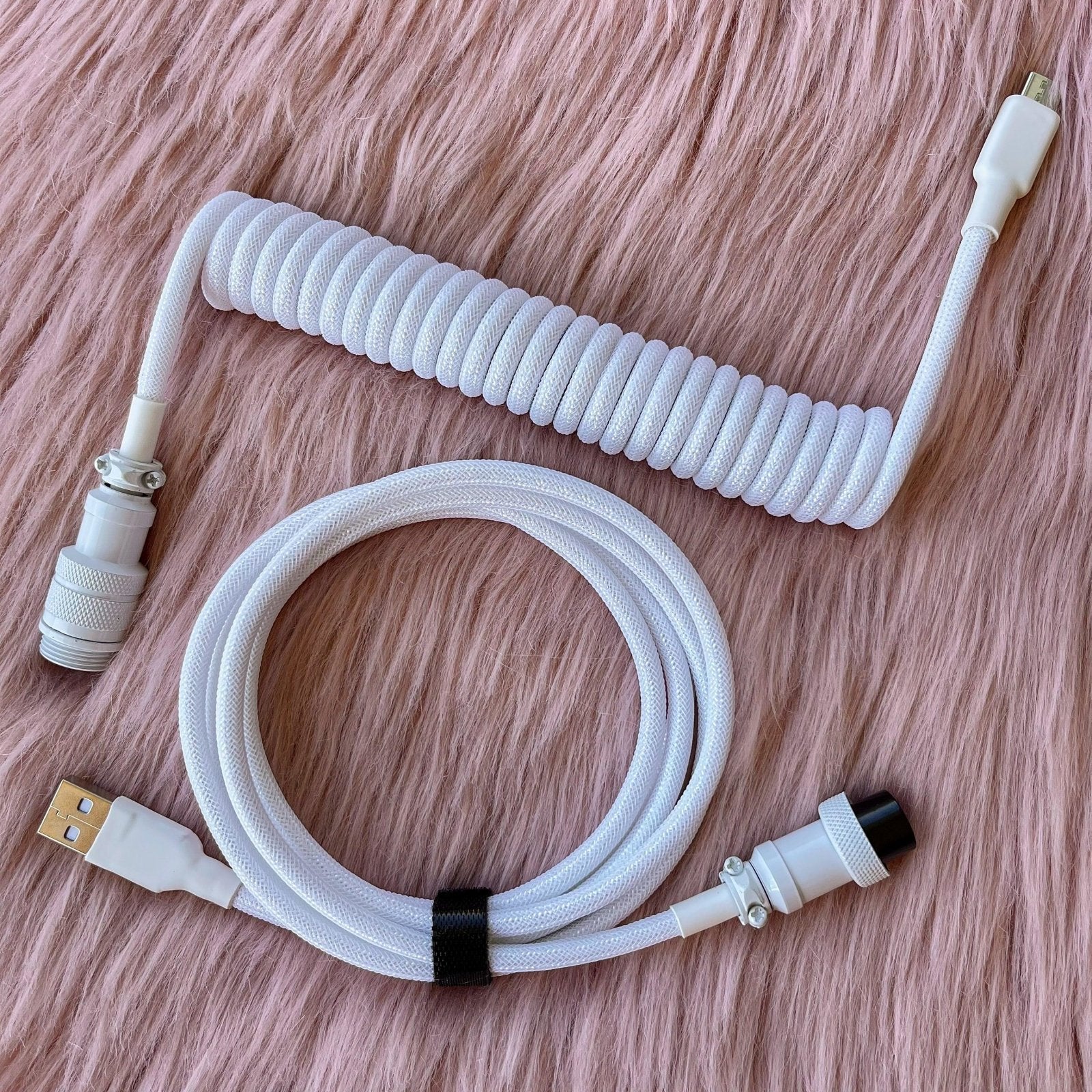 CUSTOM COILED CABLE GX16 -White - CLS Tech | CLS Tech