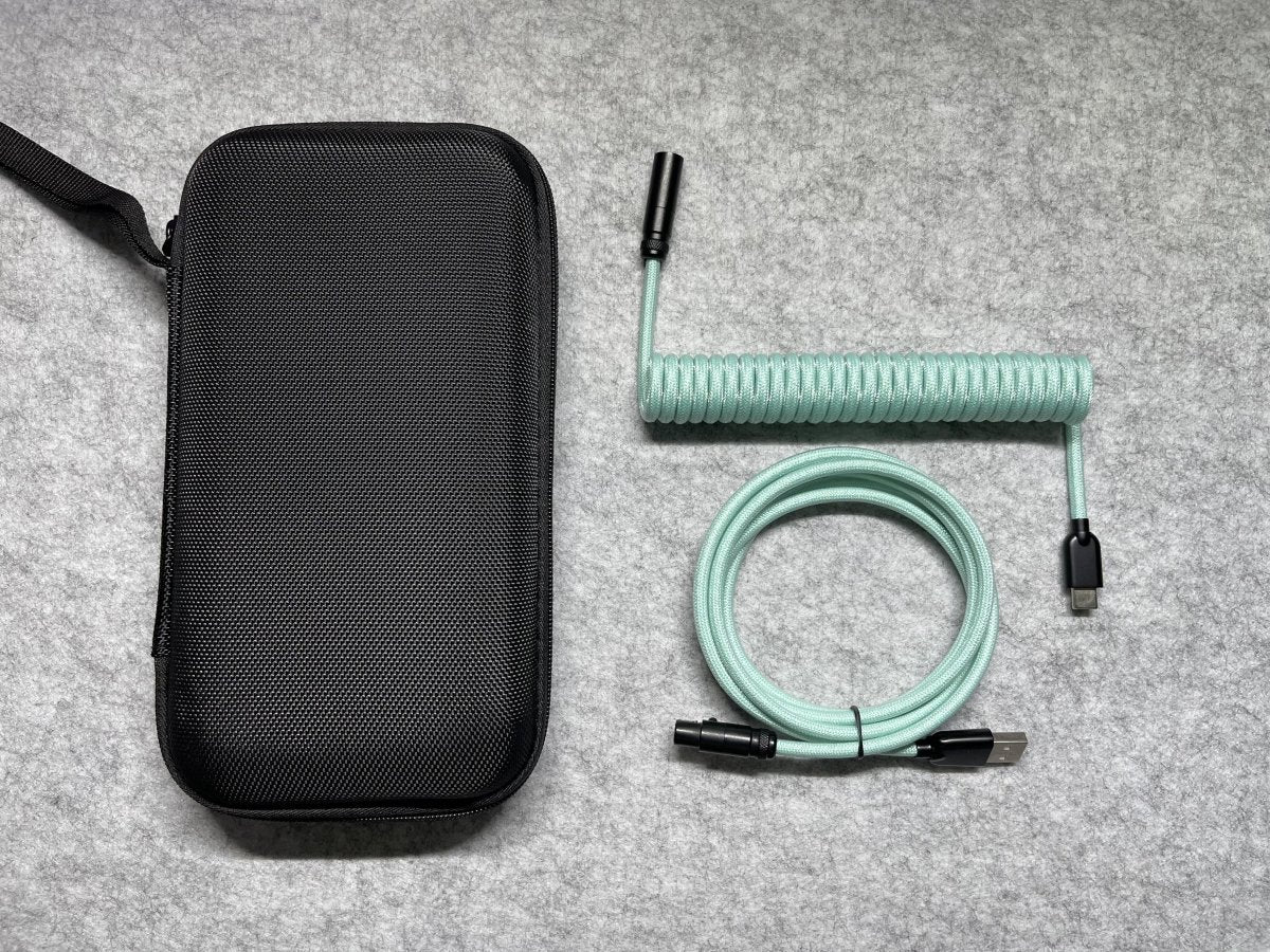 Cyan Mini XLR Mechanical Keyboard Coiled Cable - CLS Tech | CLS Tech
