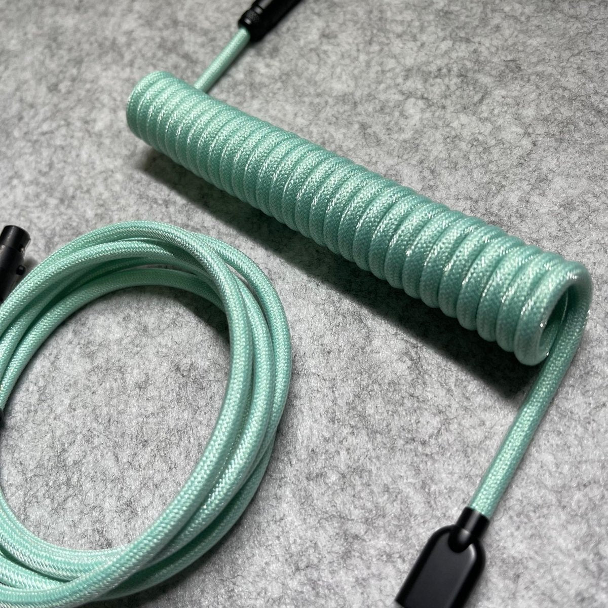 Cyan Mini XLR Mechanical Keyboard Coiled Cable - CLS Tech | CLS Tech