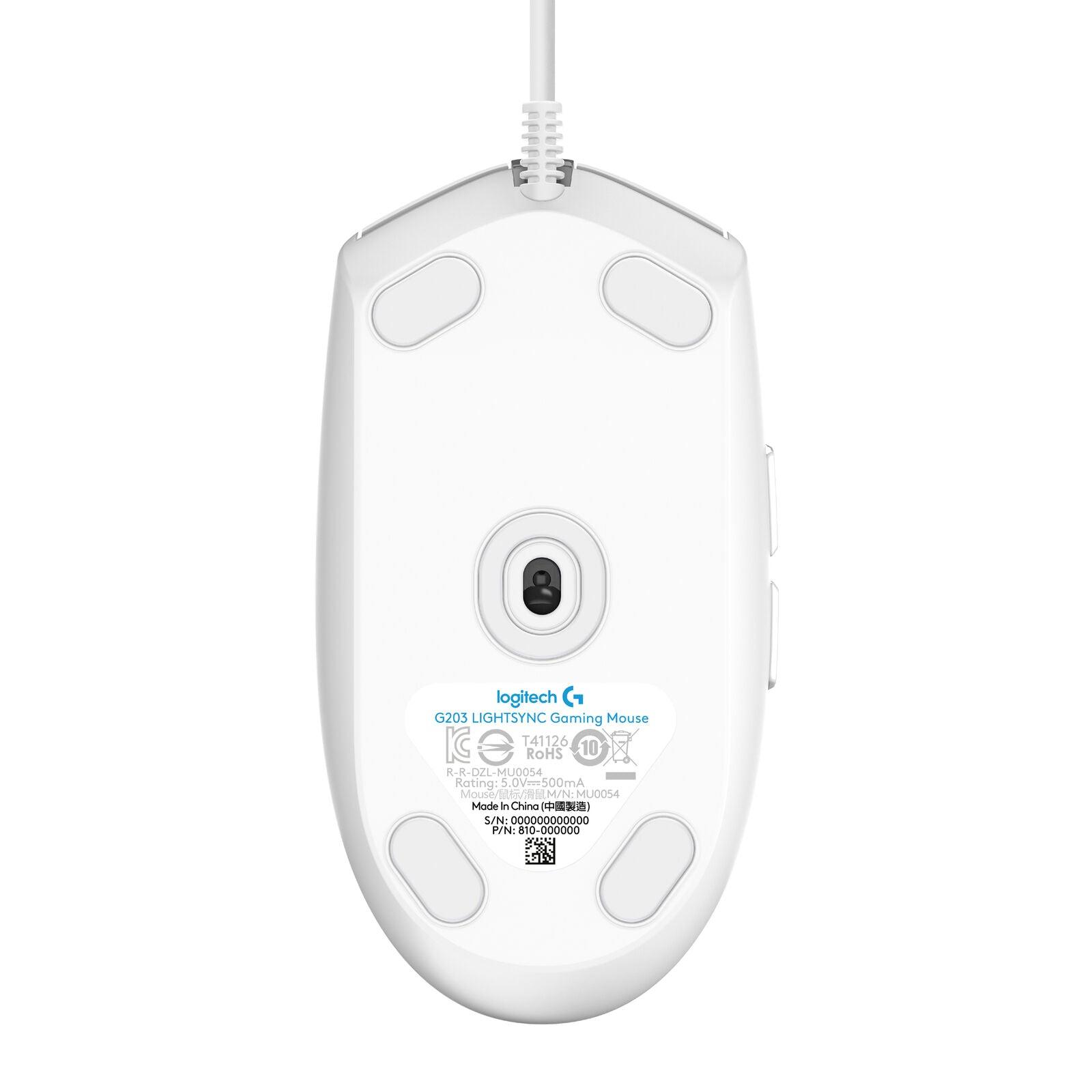 Logitech G203 LIGHTSYNC Gaming Mouse - White - CLS Tech | Corsair