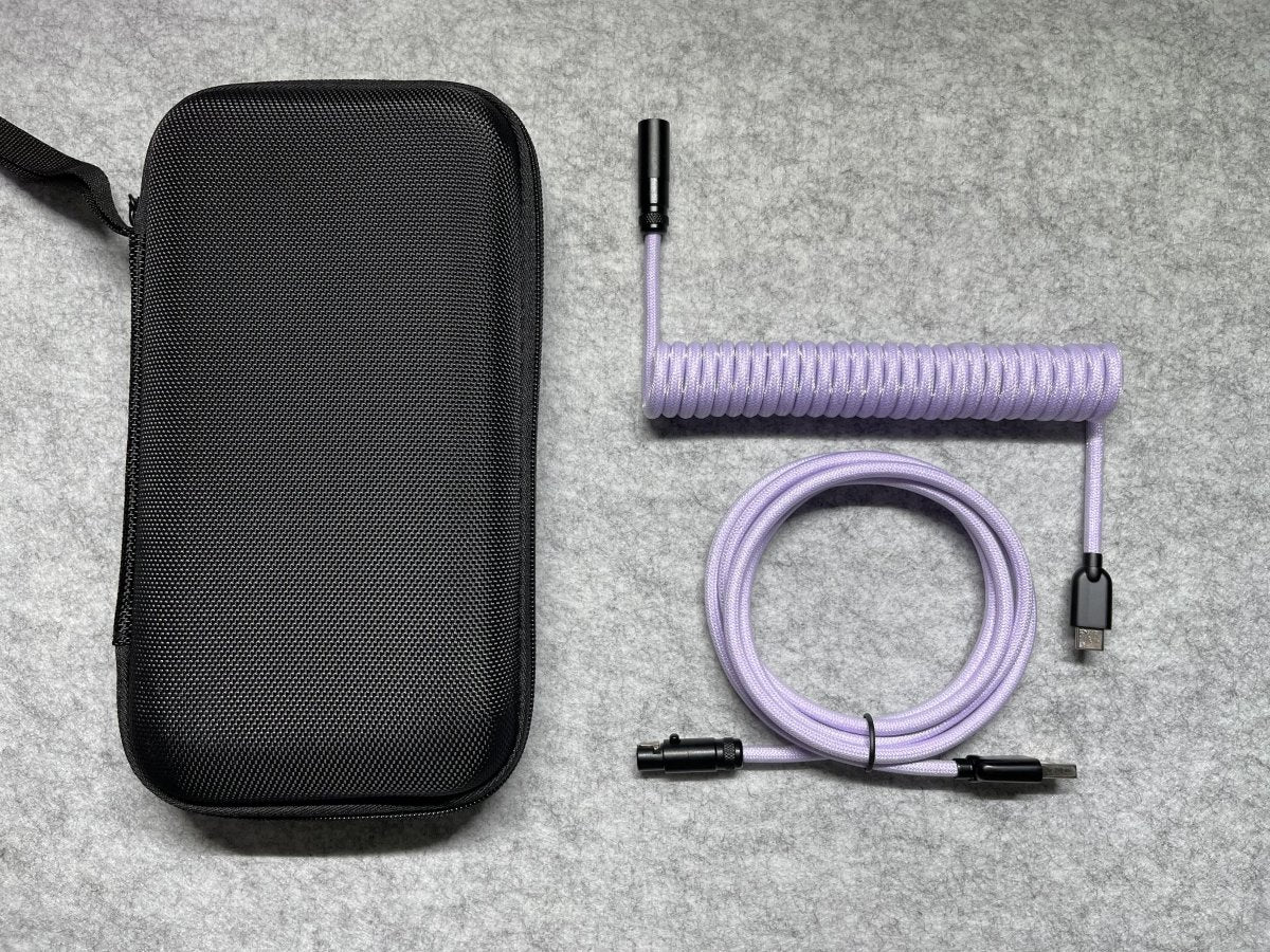 Mauve Mini XLR Mechanical Keyboard Coiled Cable - CLS Tech | CLS Tech