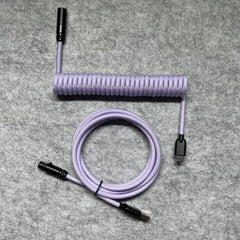 Mauve Mini XLR Mechanical Keyboard Coiled Cable - CLS Tech | CLS Tech