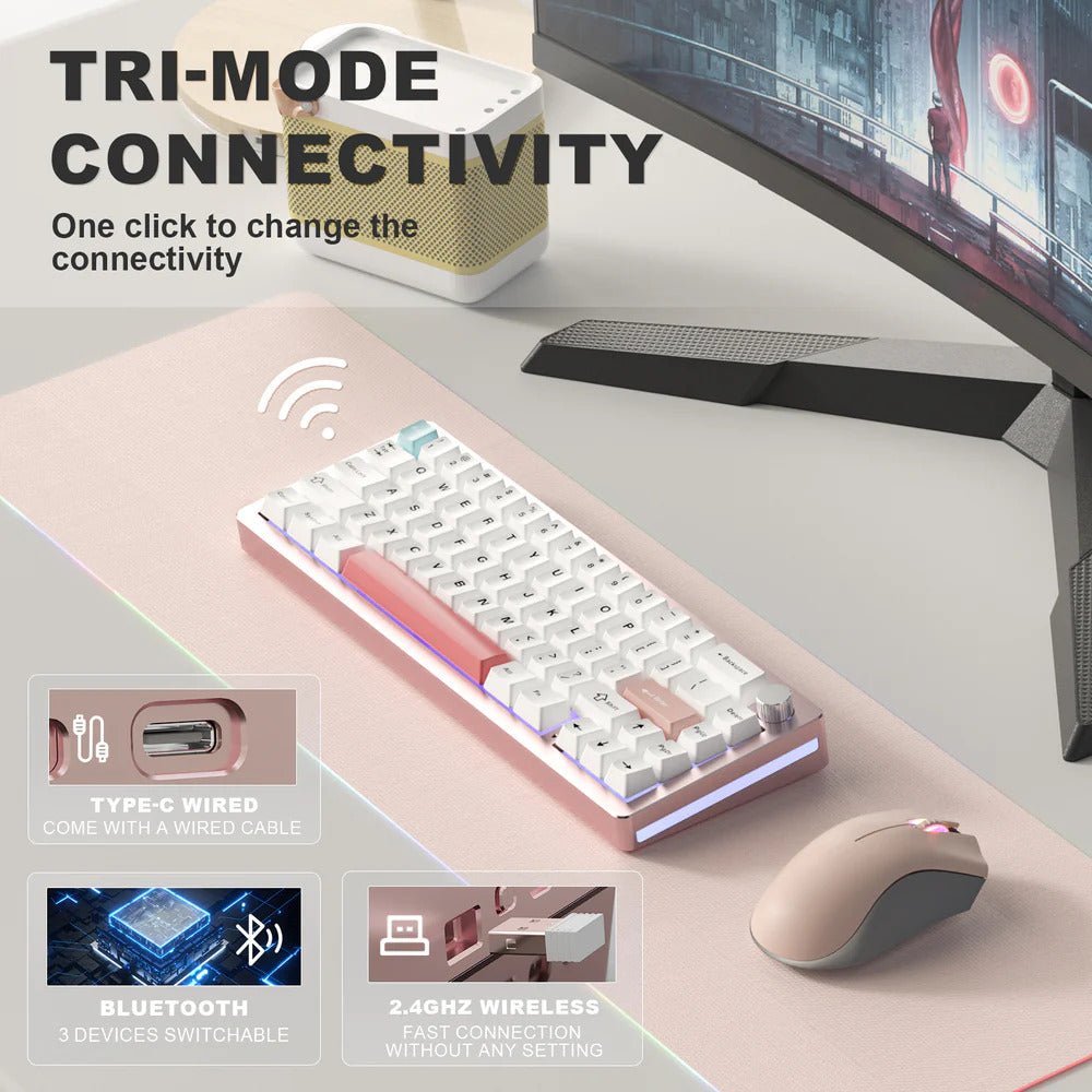 [Pre-Order+Freebies] YUNZII AL66 Aluminum Wireless Keyboard - CLS Tech | YUNZII