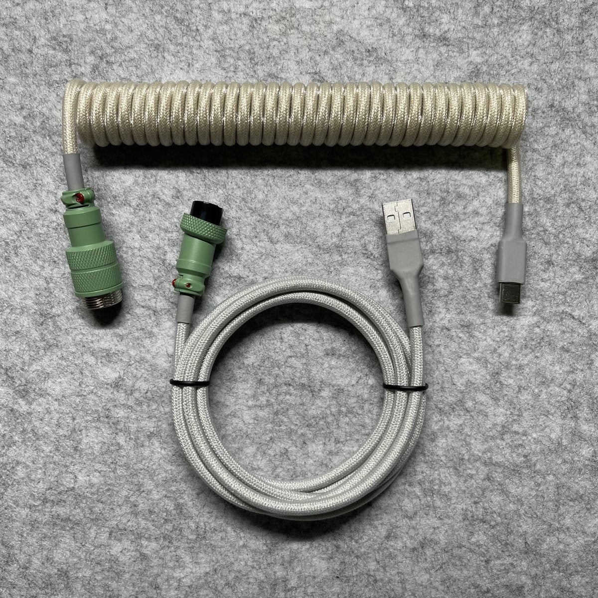 Retro Green Custom Mechanical Coiled Cable GX16 - CLS Tech | CLS Tech
