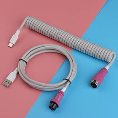 Retro Pink Custom Mechanical Coiled Cable GX16 - CLS Tech | CLS Tech