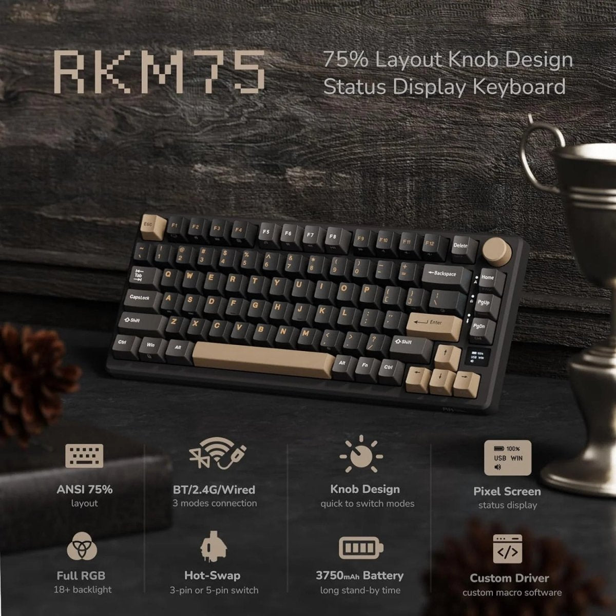 Royal Kludge RK M75 Mechanical Keyboard [ETA Feb 10, 2024] - CLS Tech | Royal Kludge