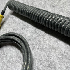 Slate Gray Custom Mechanical Coiled Cable GX16 - CLS Tech | CLS Tech
