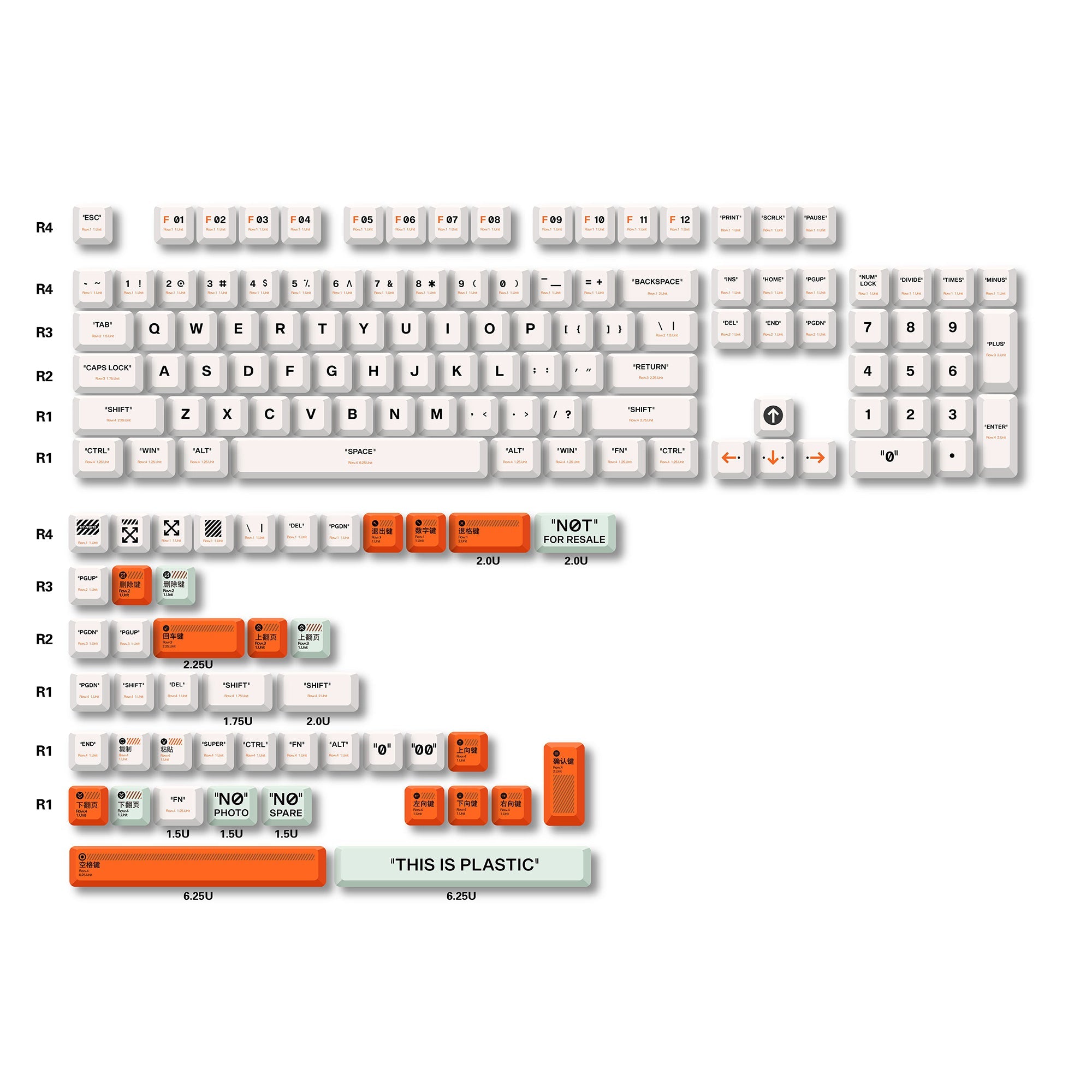 The Plastic PBT XDA Keycaps - CLS Tech | Royal Kludge